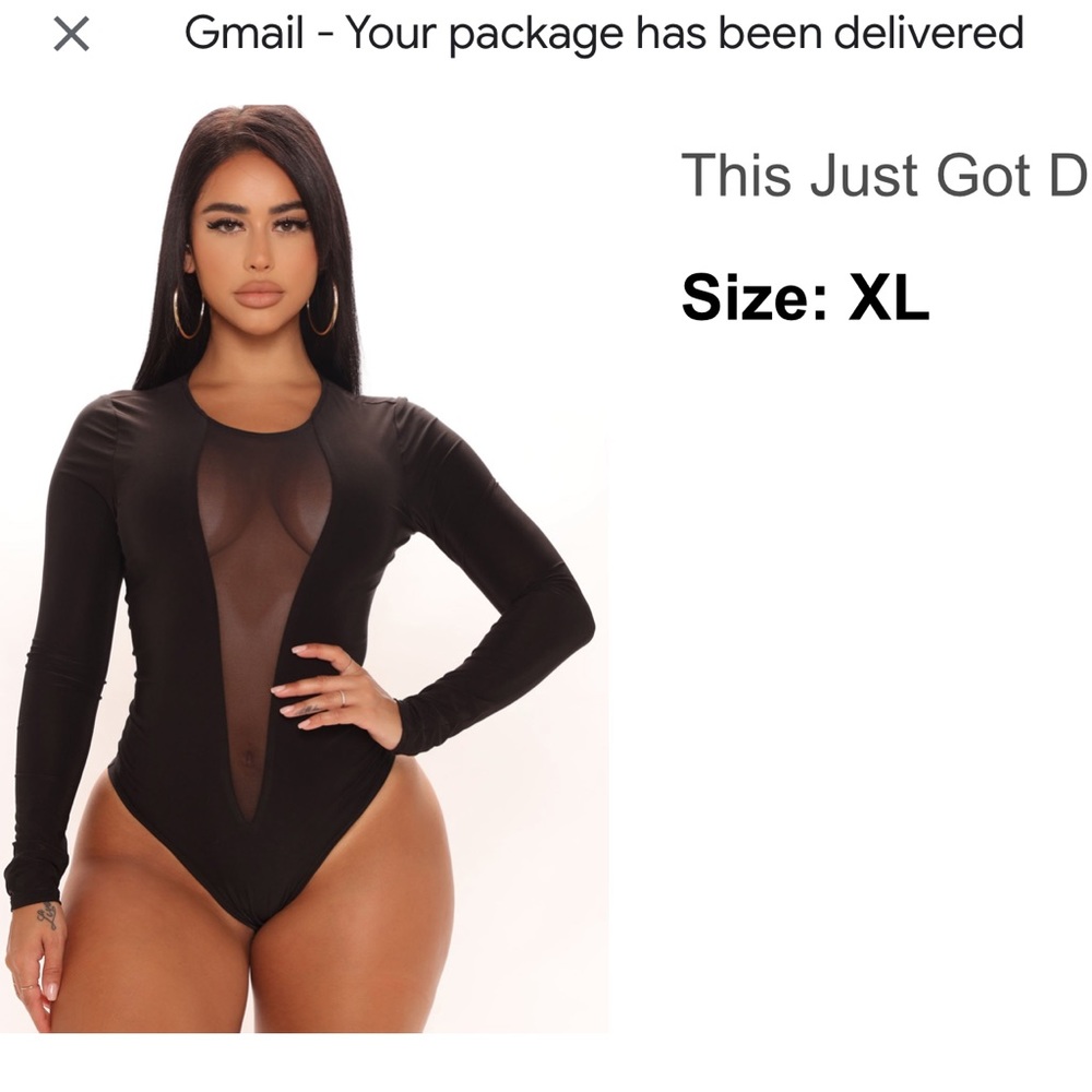 NWT Deep Plunge Bodysuit